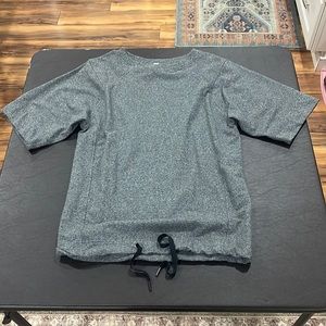 Lulu lemon short sleeve sweater -gray-